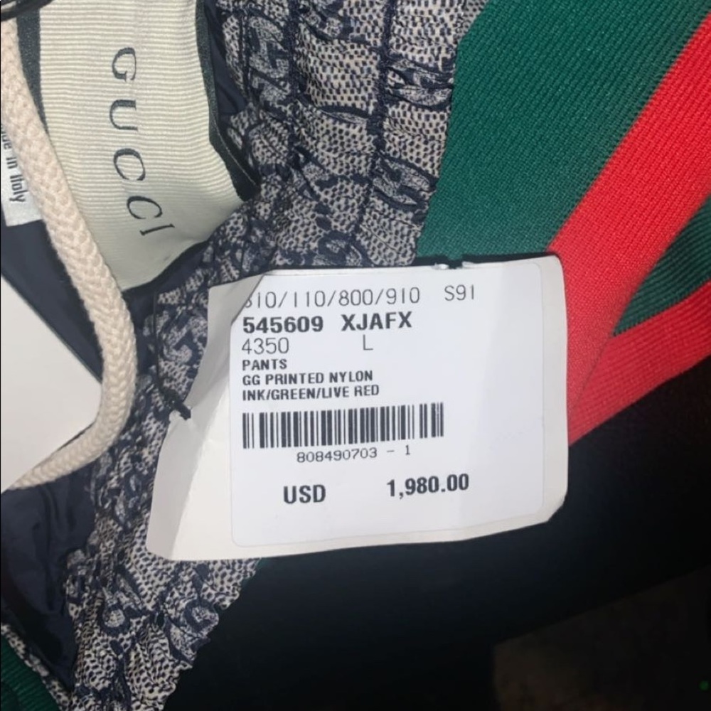 100% Authentic Gucci joggers size L